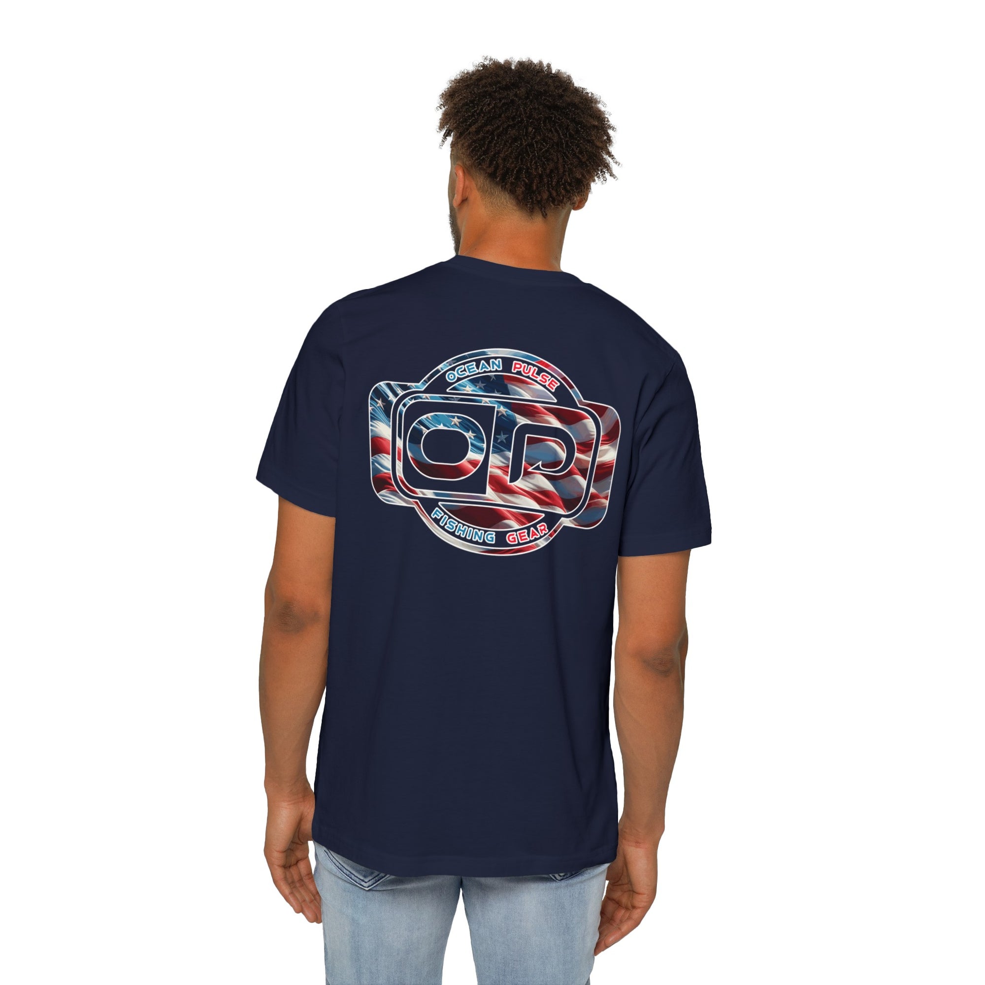 Ocean Pulse Patriot Short Sleeve T-Shirt (Navy Blue)