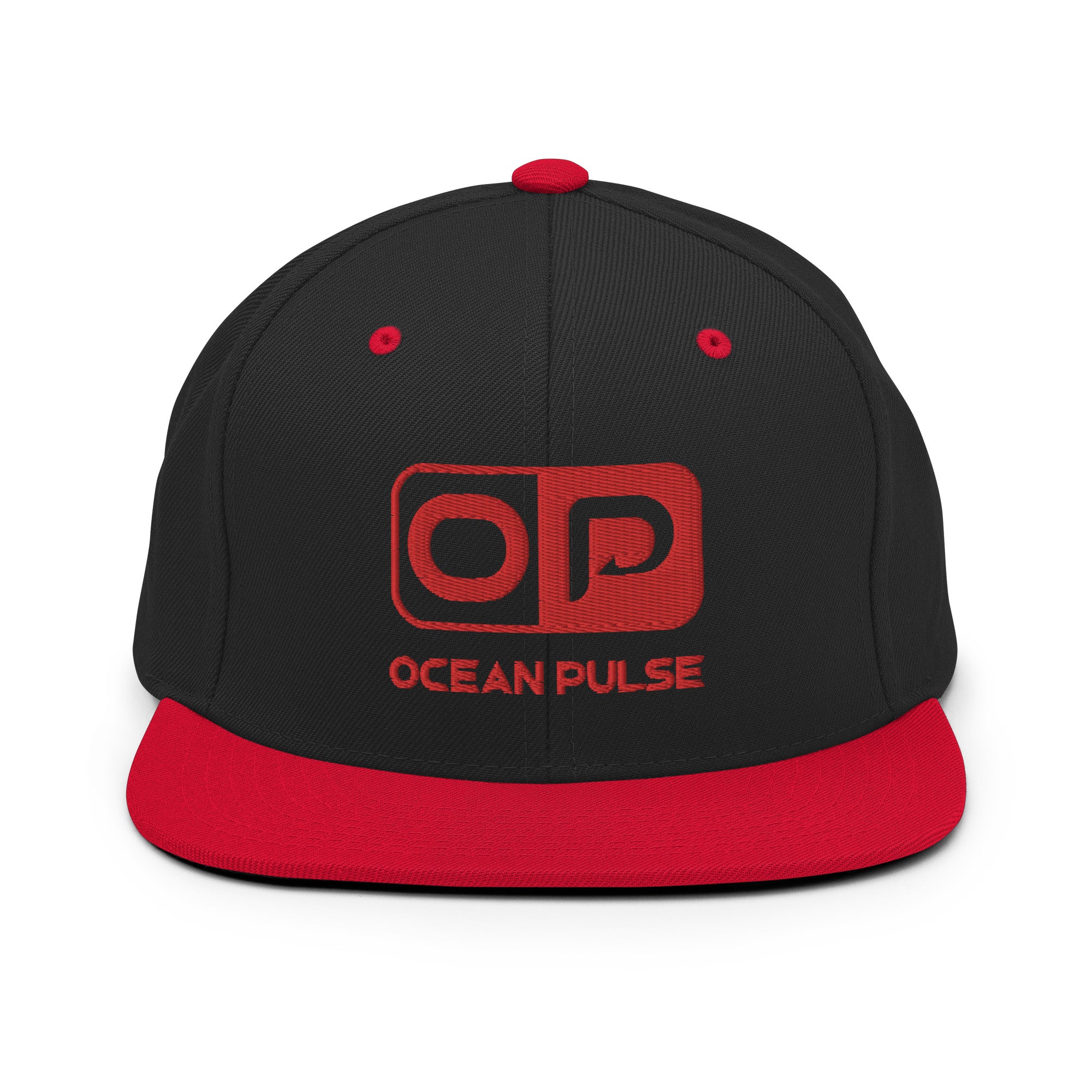 OP OG Snapback Hat by Ocean Pulse (Black and Red)