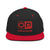 OP OG Snapback Hat by Ocean Pulse (Black and Red)