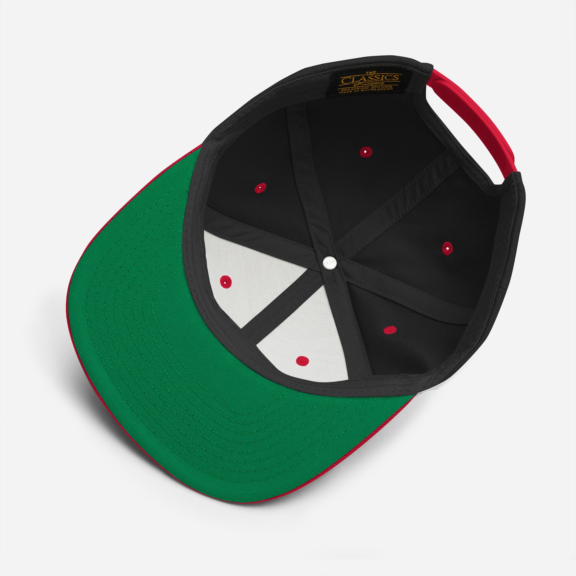 OP OG Snapback Hat by Ocean Pulse (Black and Red)